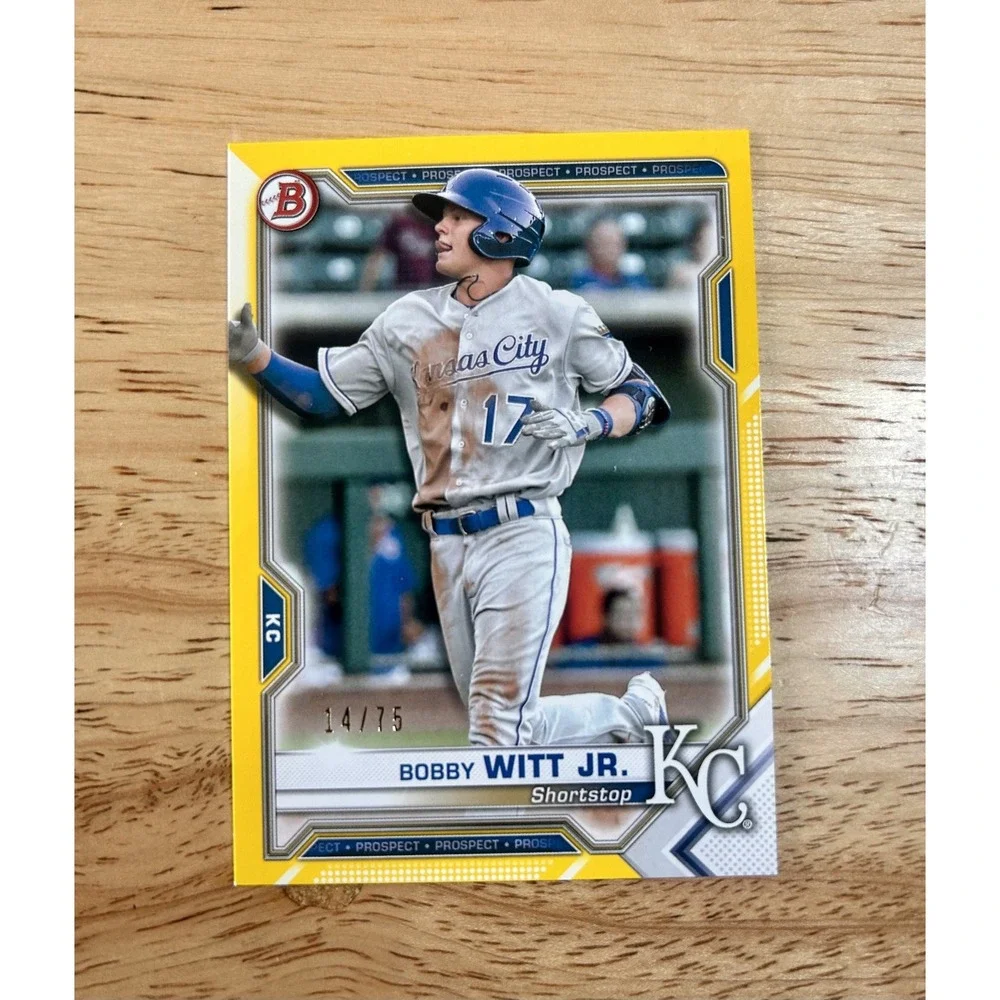 2021 Bowman - Prospects Bobby Witt Jr. #BP-1 Yellow Border /75 (RC)